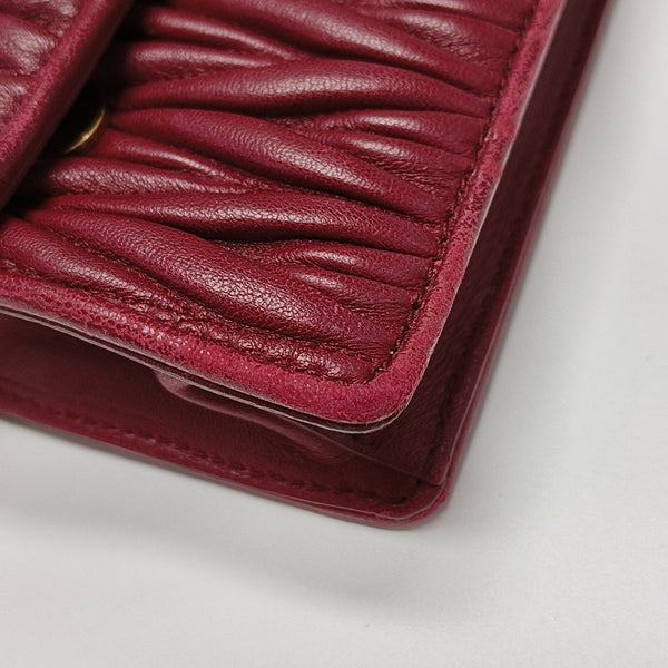 Quilted Lambskin Crossbody Bag Red