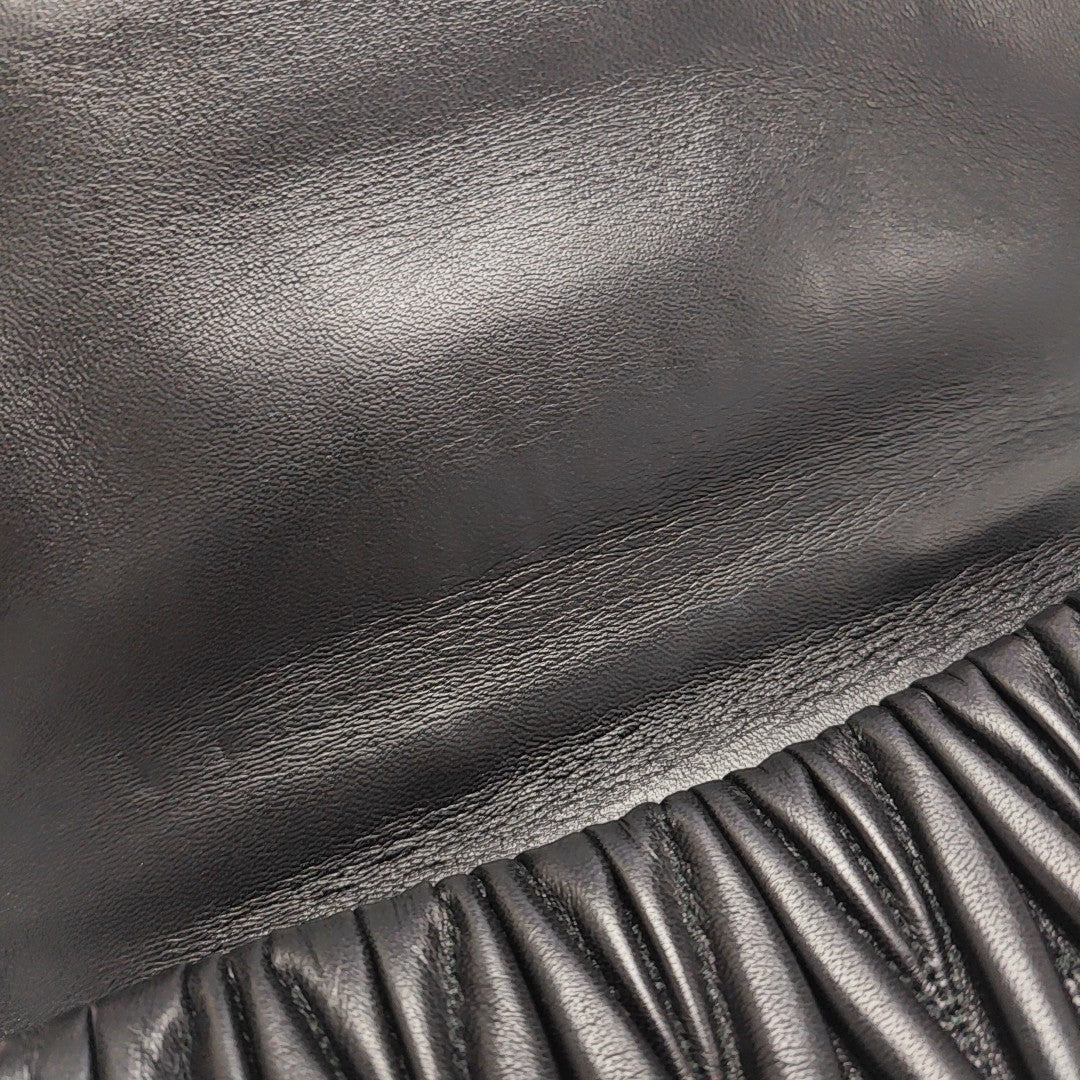 Miu Lady Quilted Lambskin Black