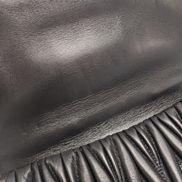 Miu Lady Quilted Lambskin Black
