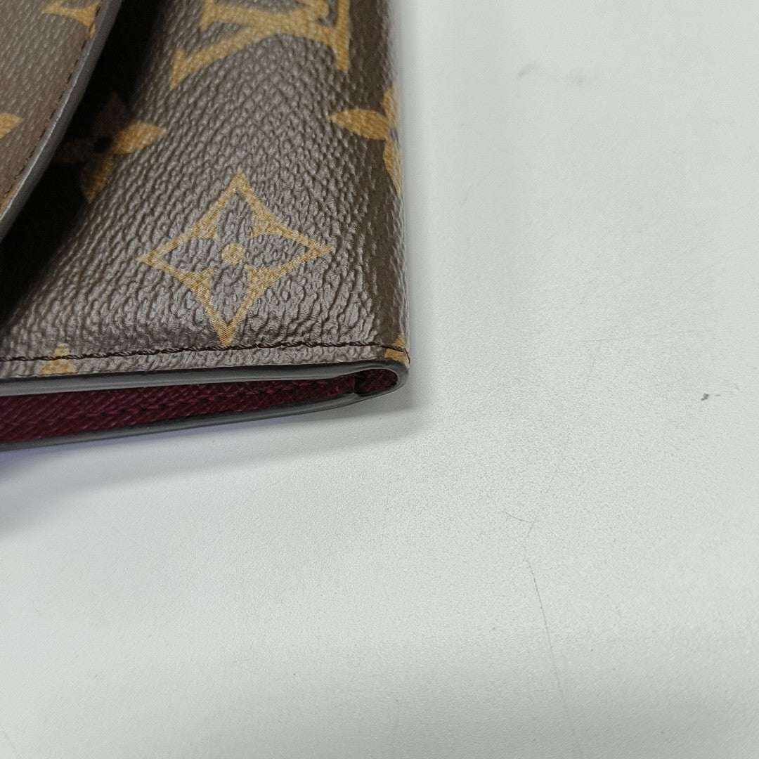 EMILIE Monogram Coated Canvas Brown Wallet