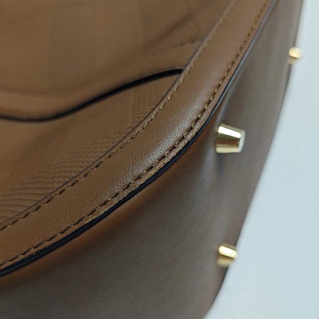Calfskin Shoulder Bag Brown