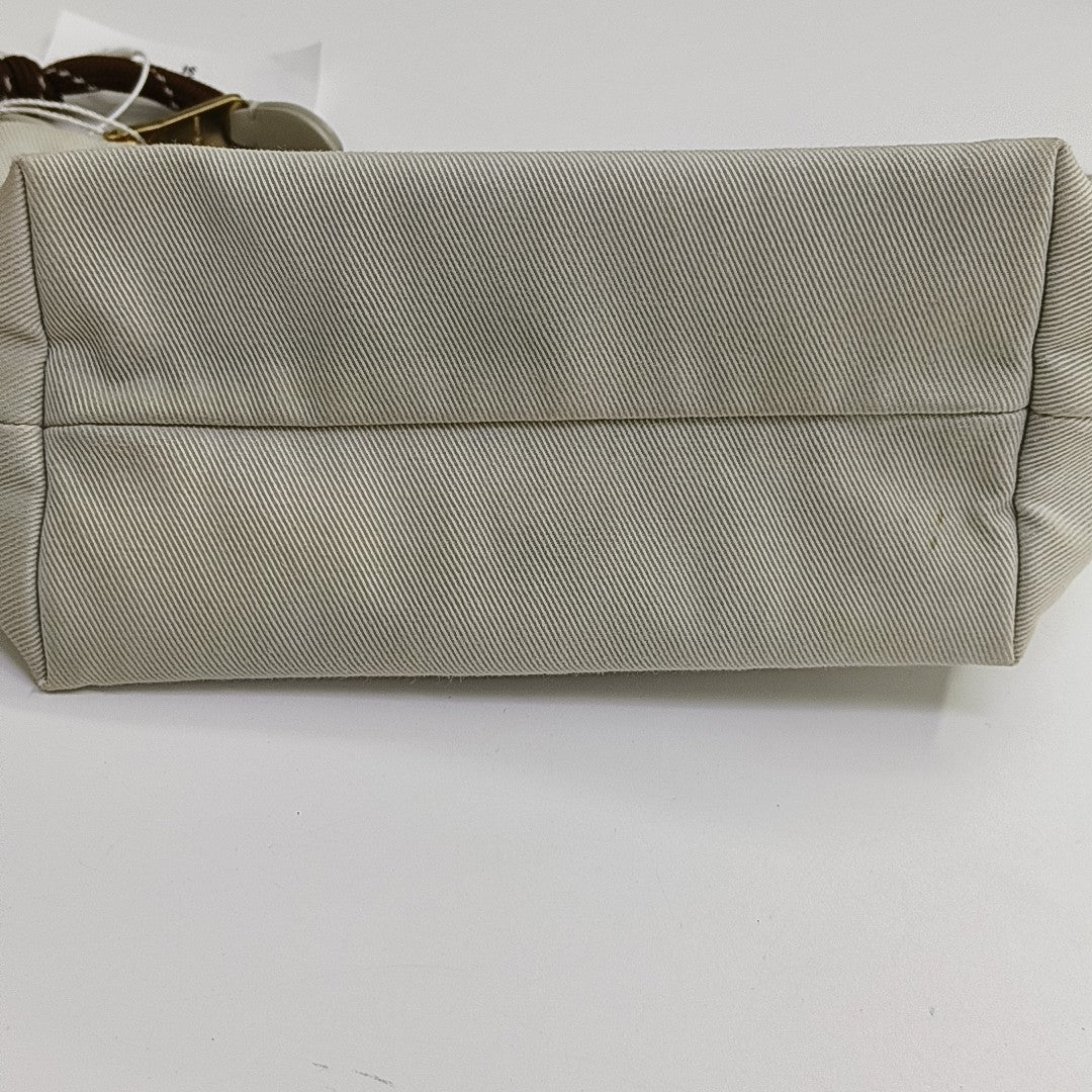 Canvas Top Handle Bag White