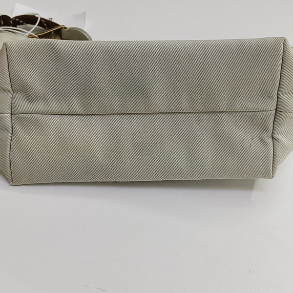 Canvas Top Handle Bag White