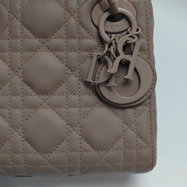 Lady Dior Mini Cannage Calfskin Beige