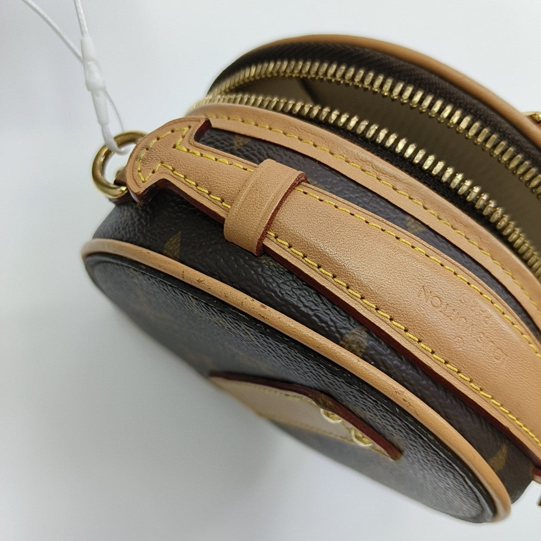 BOITE CHAPEAU Mini Monogram Coated Canvas Brown