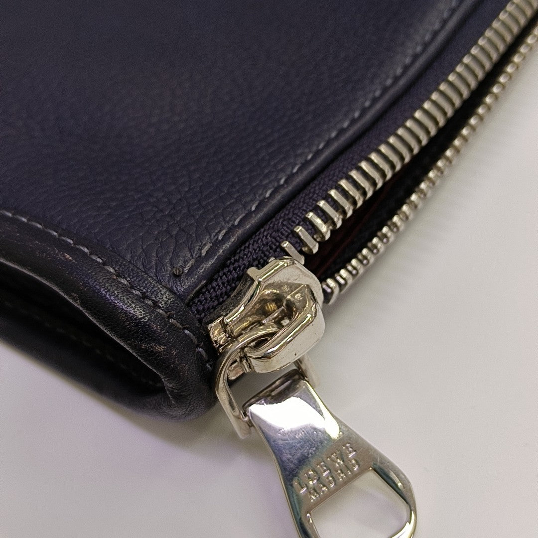 Calfskin Top Handle Bag Blue