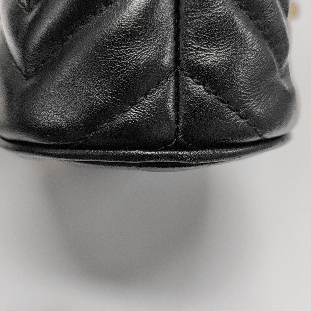 GG Marmont Mini Quilted Calfskin Black