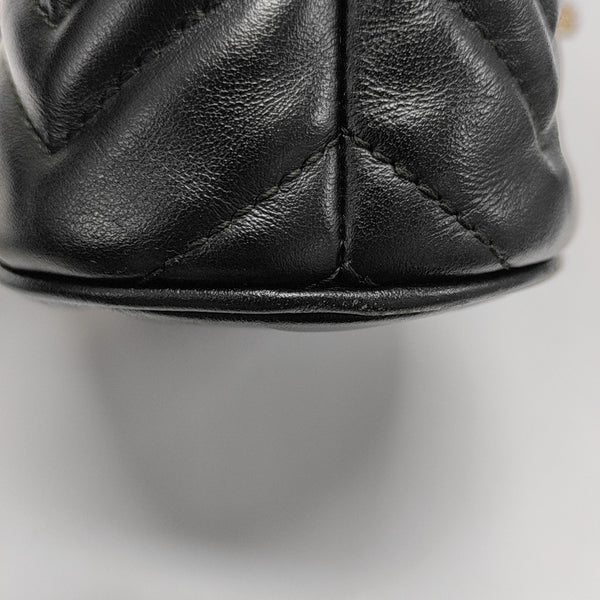 GG Marmont Mini Quilted Calfskin Black