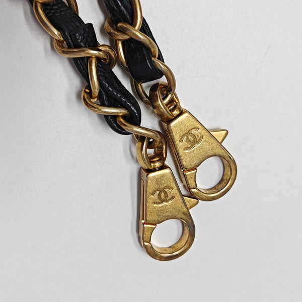 COCO HANDLE Medium Quilted Grained Calfskin Black