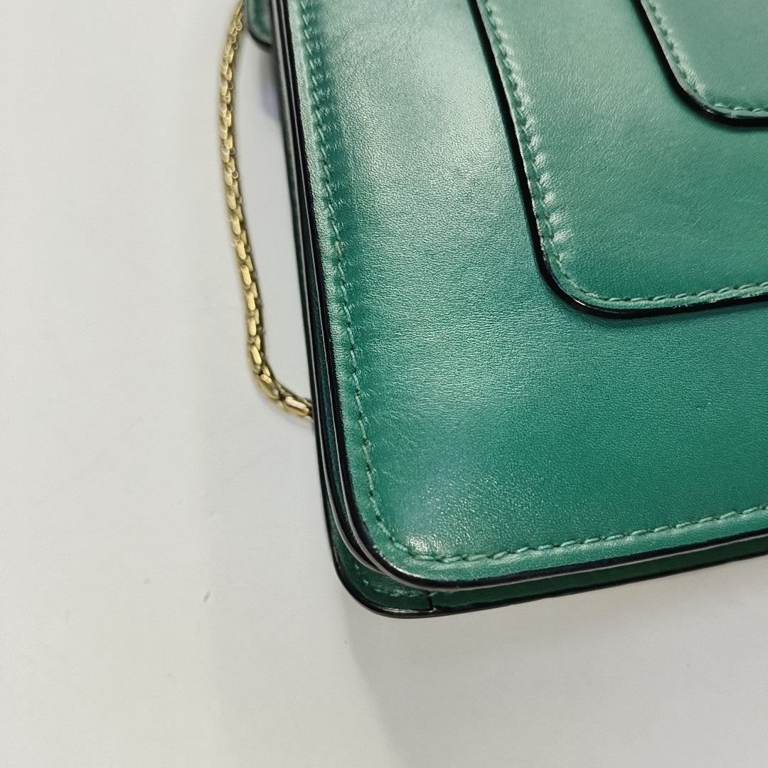 SERPENTI FOREVER Medium Calfskin Green