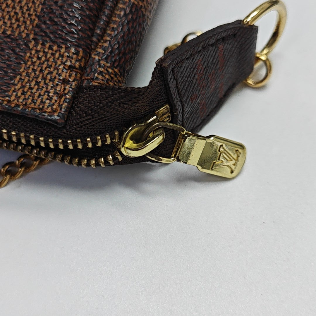 ACCESSOIRES Damier Ebene Coated Canvas Brown
