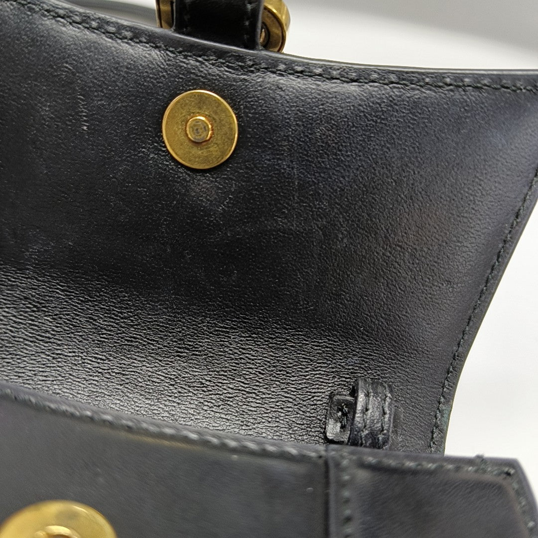 Hourglass Mini Calfskin Black
