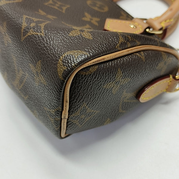 SPEEDY Nano Monogram Coated Canvas Brown