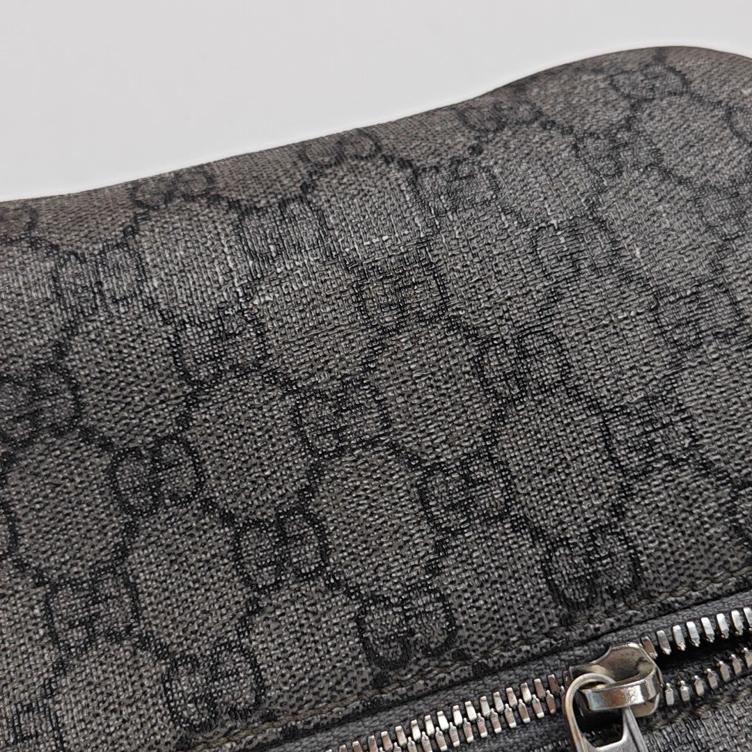 Ophidia Small Monogram Coated Canvas Gray