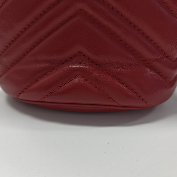 GG Marmont Mini Quilted Calfskin Red
