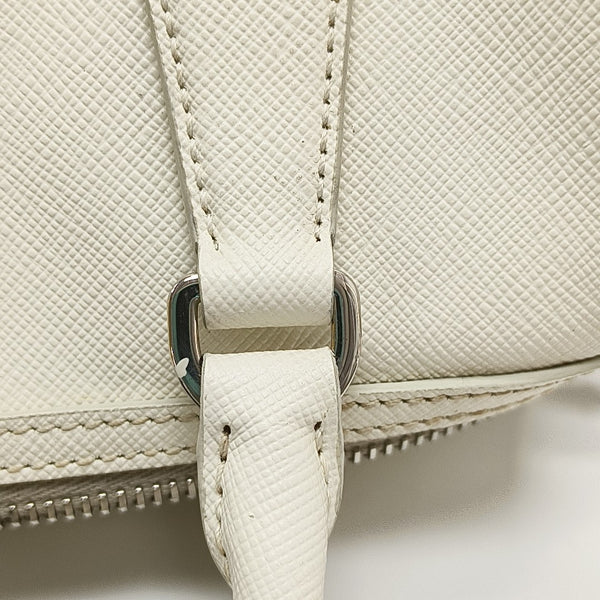 Saffiano Calfskin Shoulder Bag White