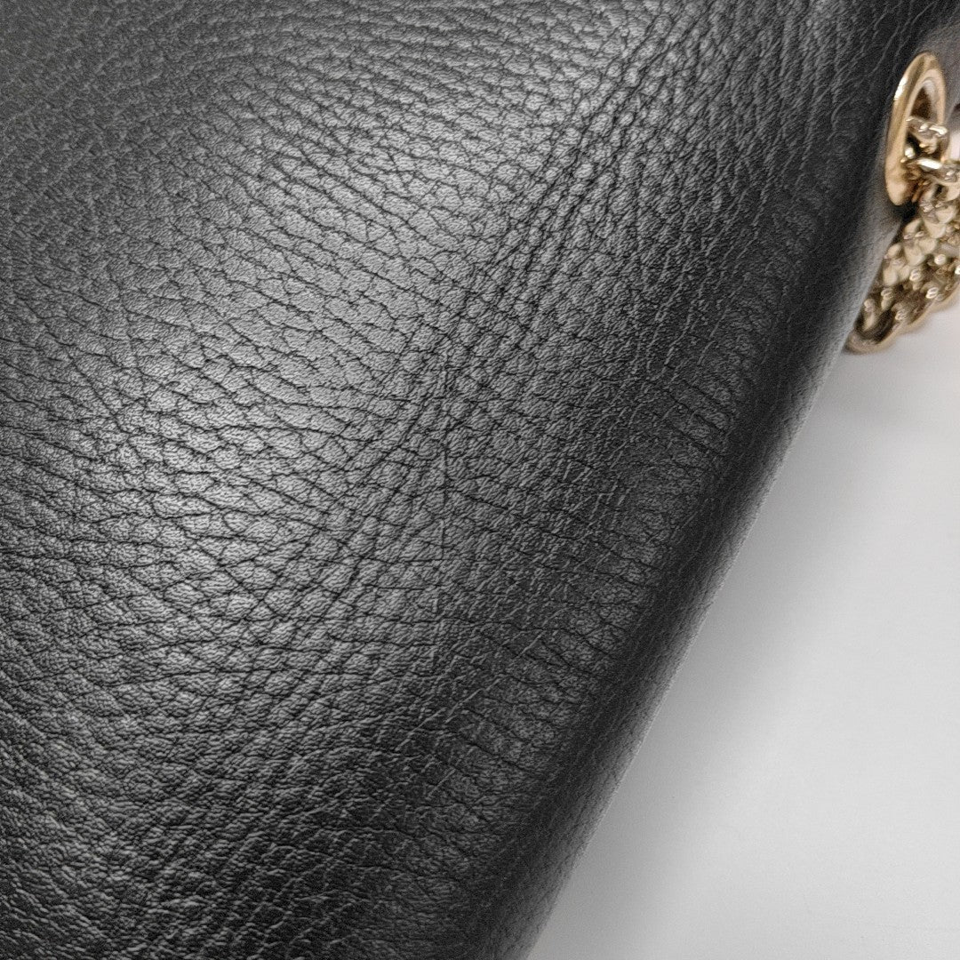 Interlocking G Small Calfskin Black
