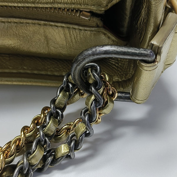 GABRIELLE Small Quilted Calfskin Gold