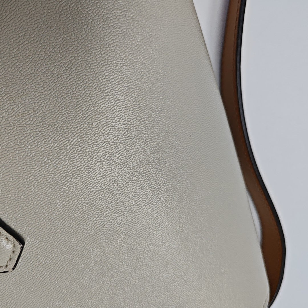 Padlock Small Monogram Coated Canvas Beige