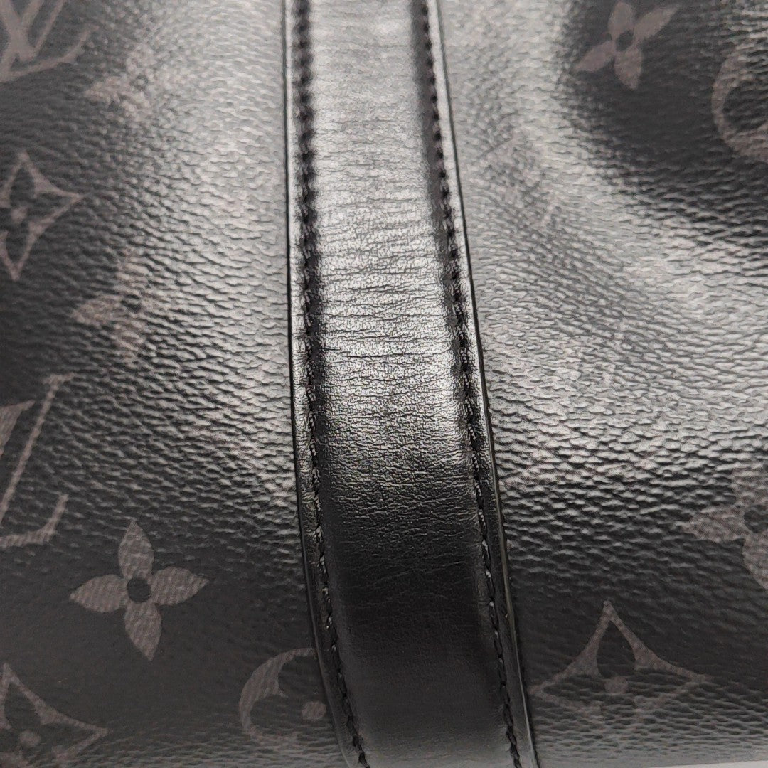 KEEPALL Monogram Coated Canvas Black