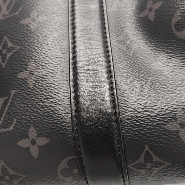 KEEPALL Monogram Coated Canvas Black