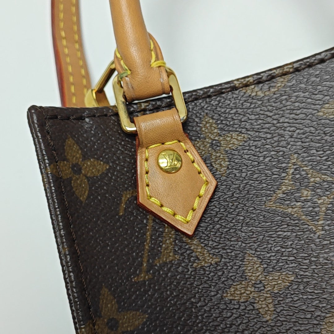 SAC PLAT Mini Monogram Coated Canvas Brown
