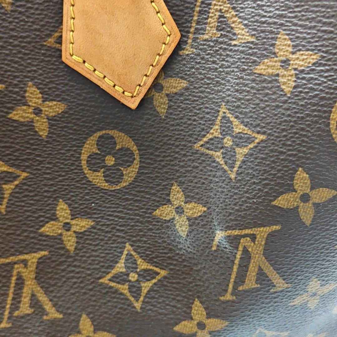 Authenticated pre-owned  SPEEDY 25 Monogram Coated Canvas Brown - Top Handle Bag at Looply