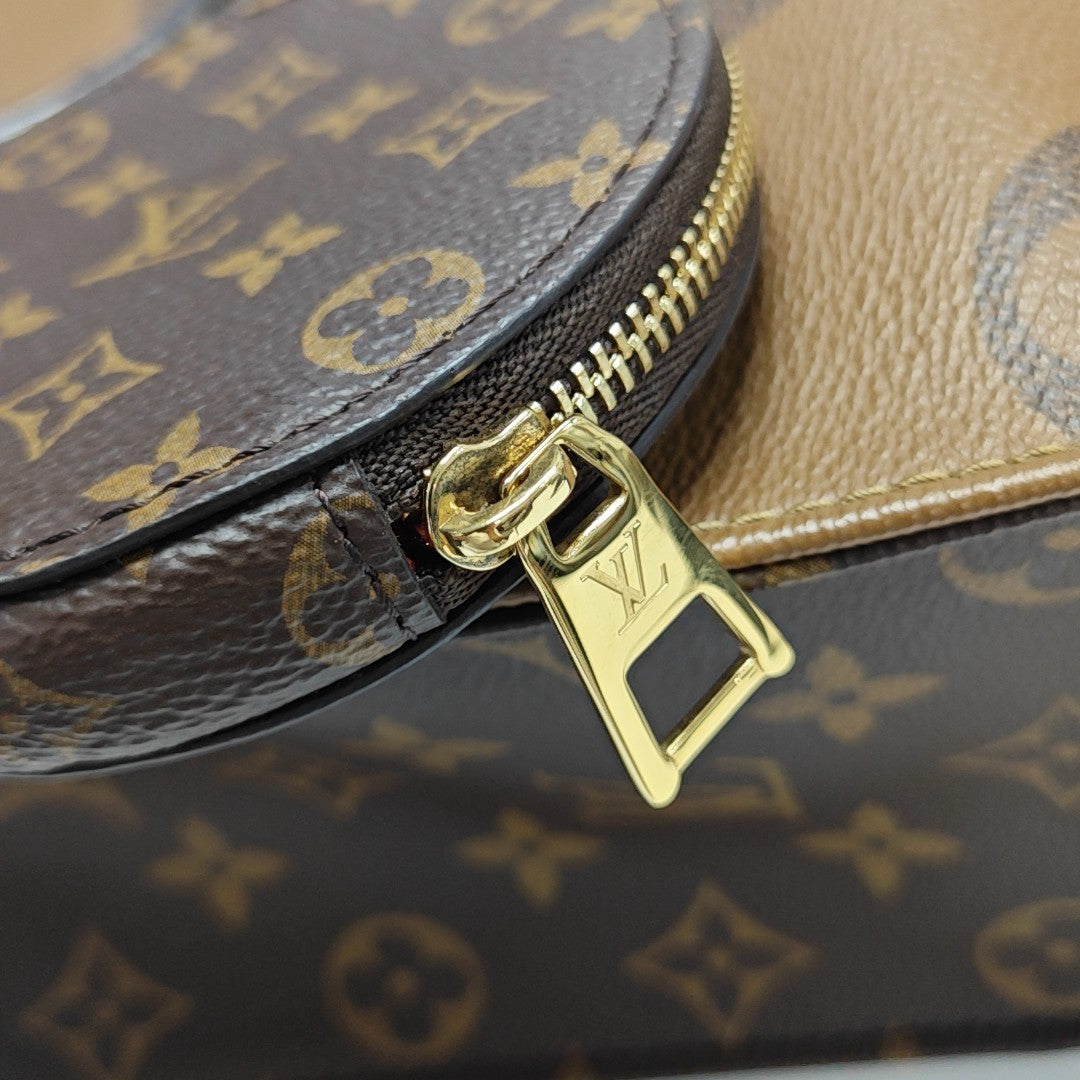 ONTHEGO PM Monogram Coated Canvas Brown