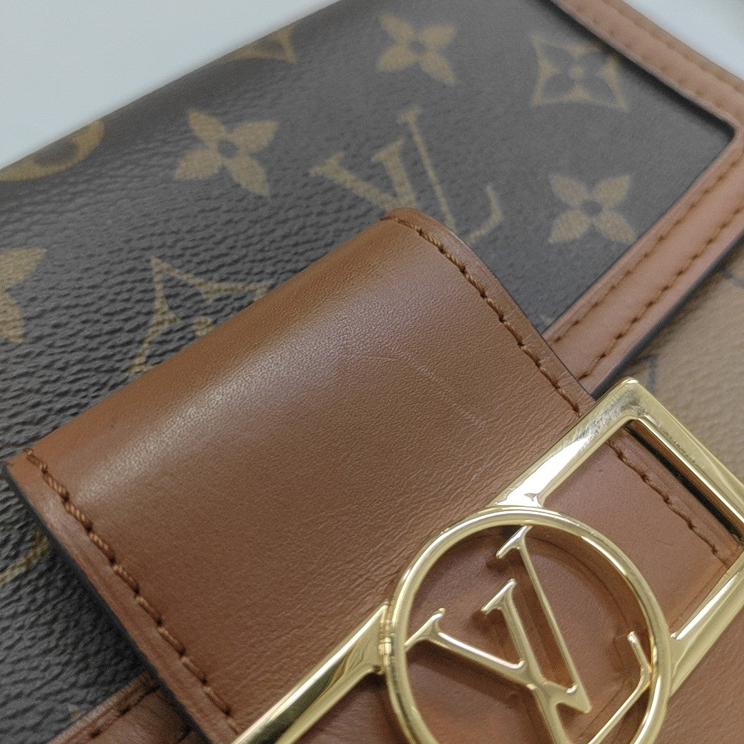 DAUPHINE Mini Monogram Coated Canvas Brown