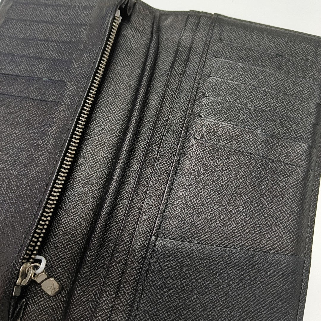 BRAZZA Damier Graphite Coated Canvas Black Wallet