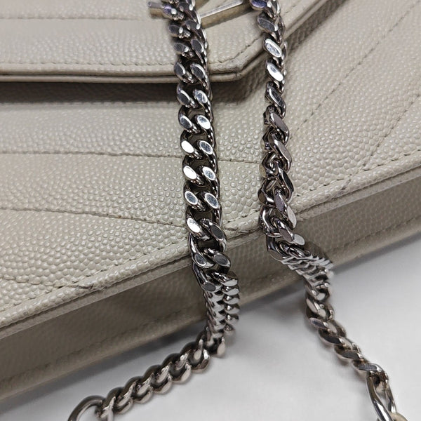 MONOGRAM WOC Chevron Calfskin White