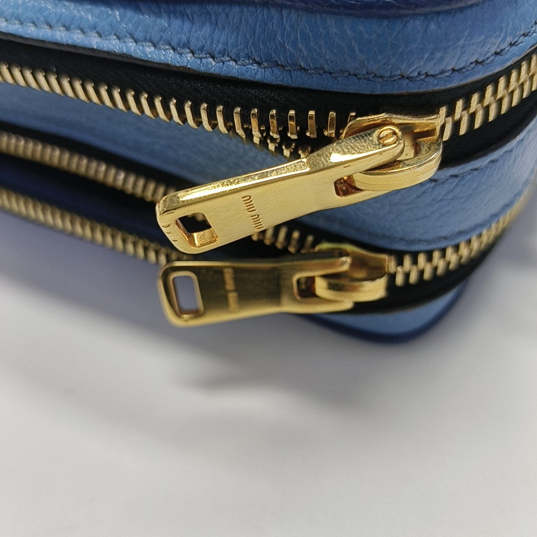 Calfskin Shoulder Bag Blue