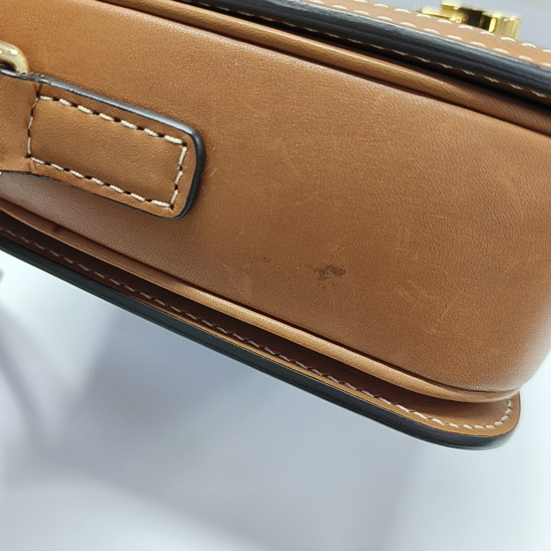 TRIOMPHE Small Coated Canvas Brown