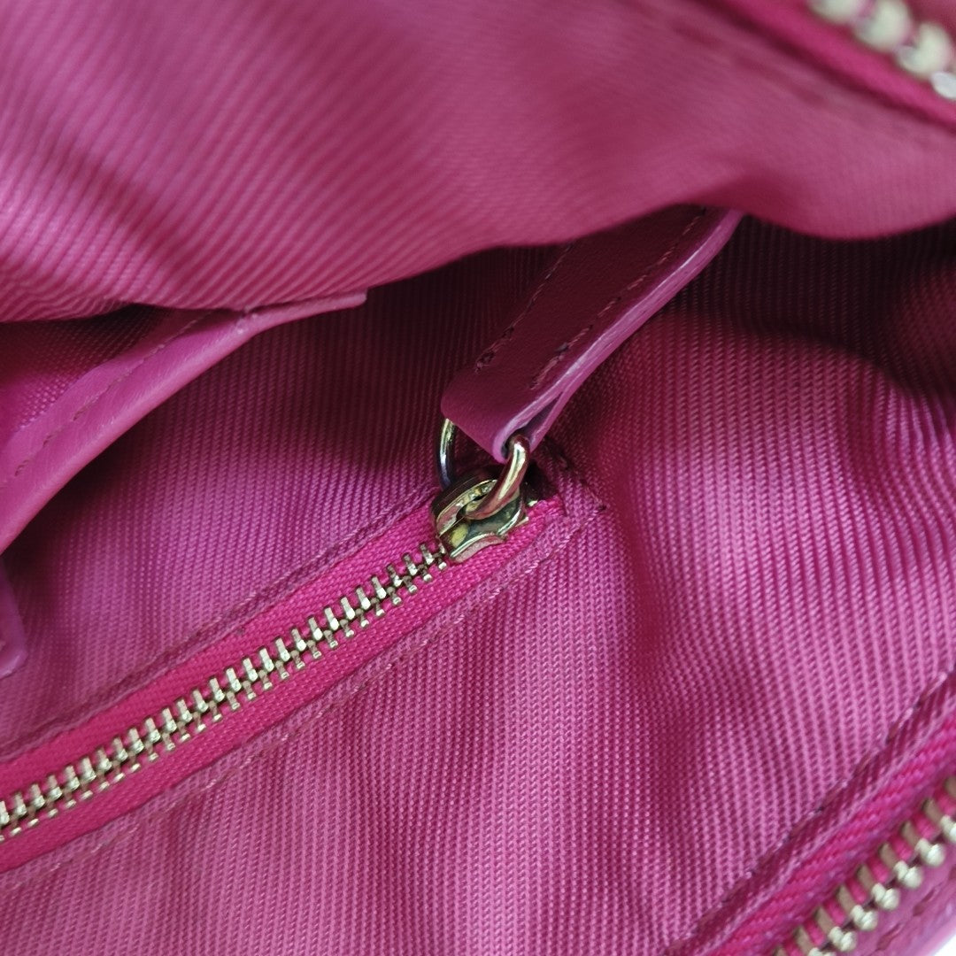 Coated Canvas Shoulder Bag Beige