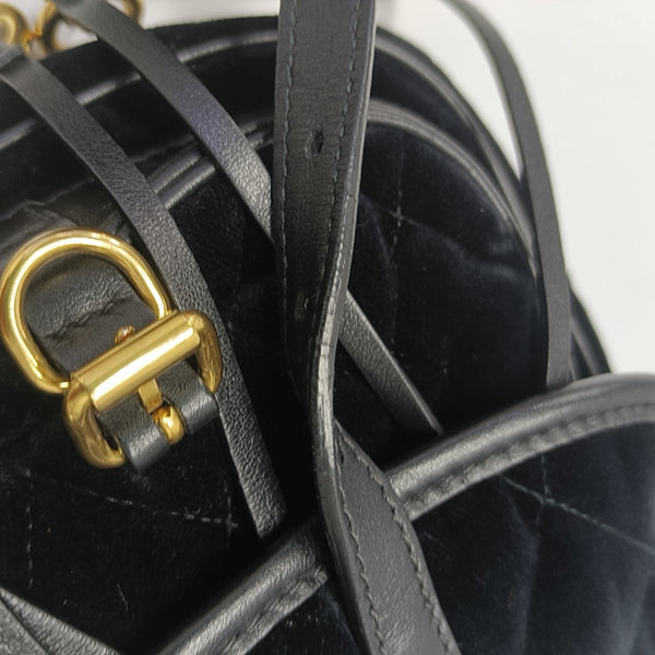 Belt Bag Quilted Velvet Black