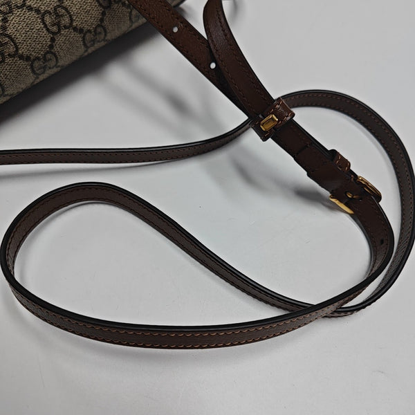 Horsebit 1955 Mini Monogram Coated Canvas Beige