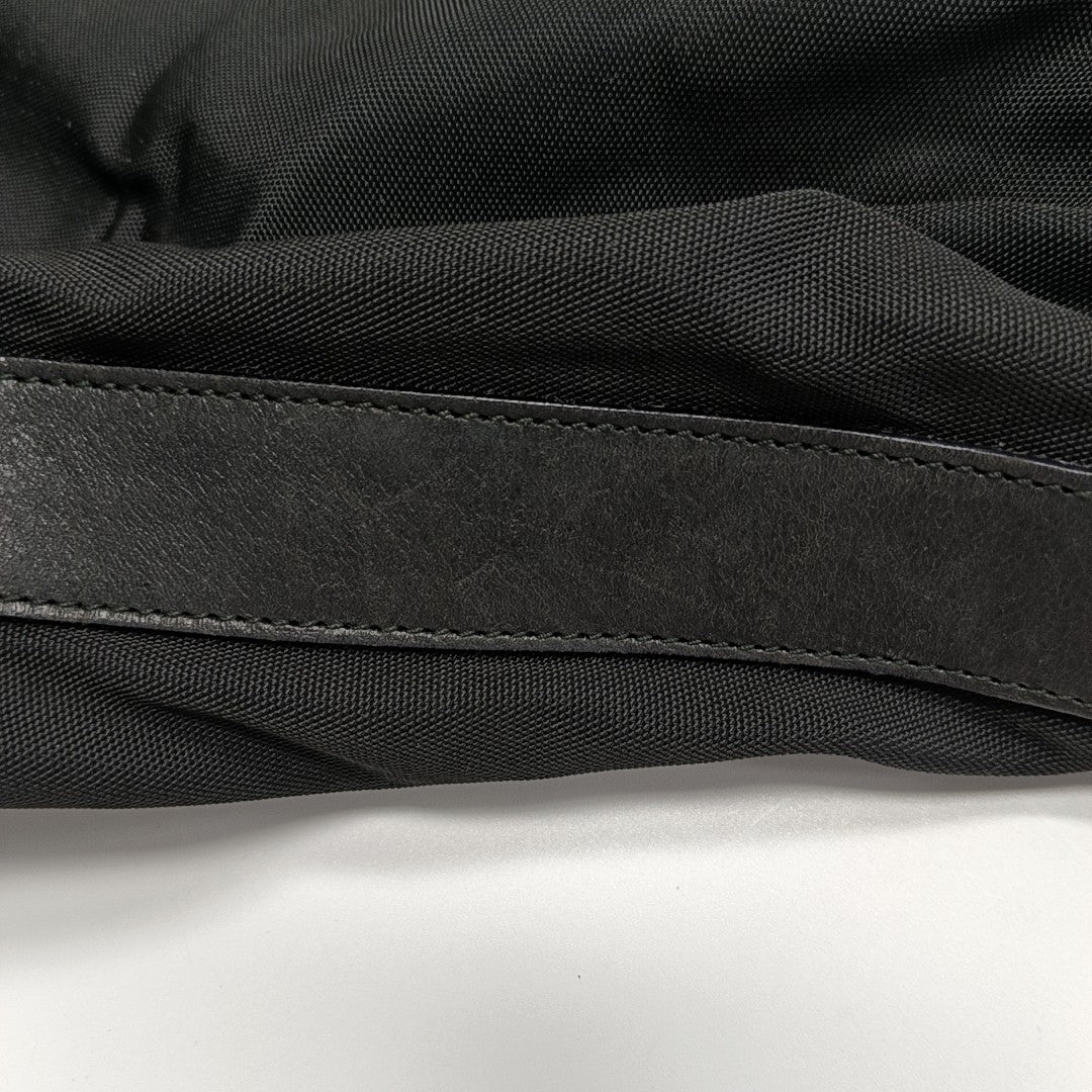 Nylon Top Handle Bag Black