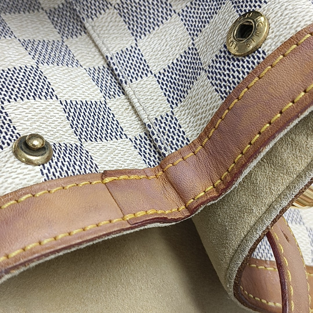 HAMPSTEAD MM Damier Azur Coated Canvas White