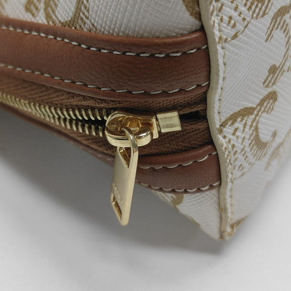 Coated Canvas Shoulder Bag White