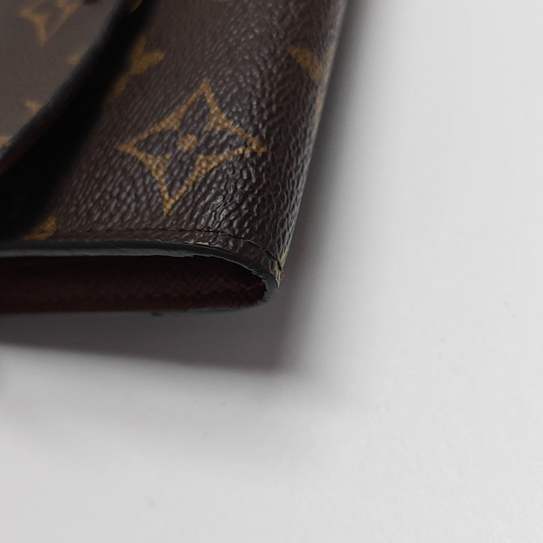 ANAIS Monogram Coated Canvas Brown Wallet