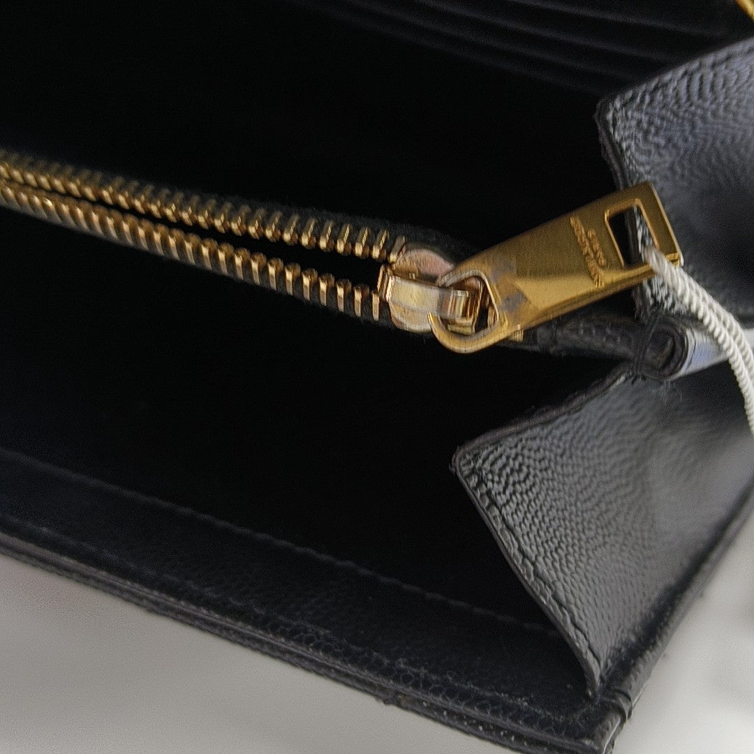 MONOGRAM Medium Chevron Calfskin Black