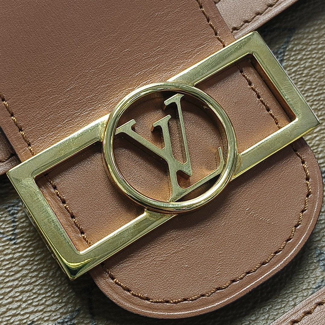 DAUPHINE MM Monogram Coated Canvas Brown
