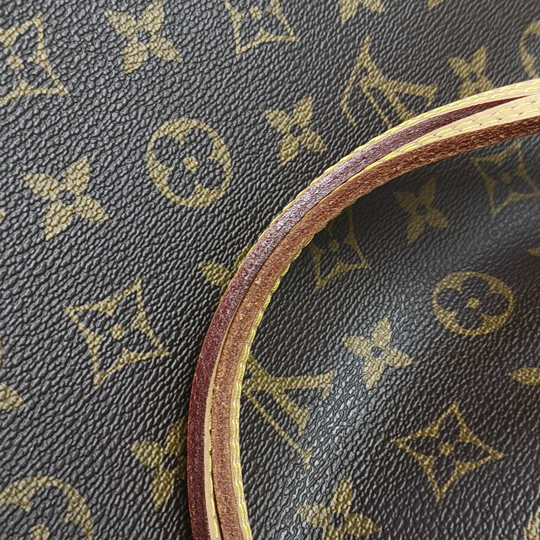NEVERFULL MM Monogram Coated Canvas Brown