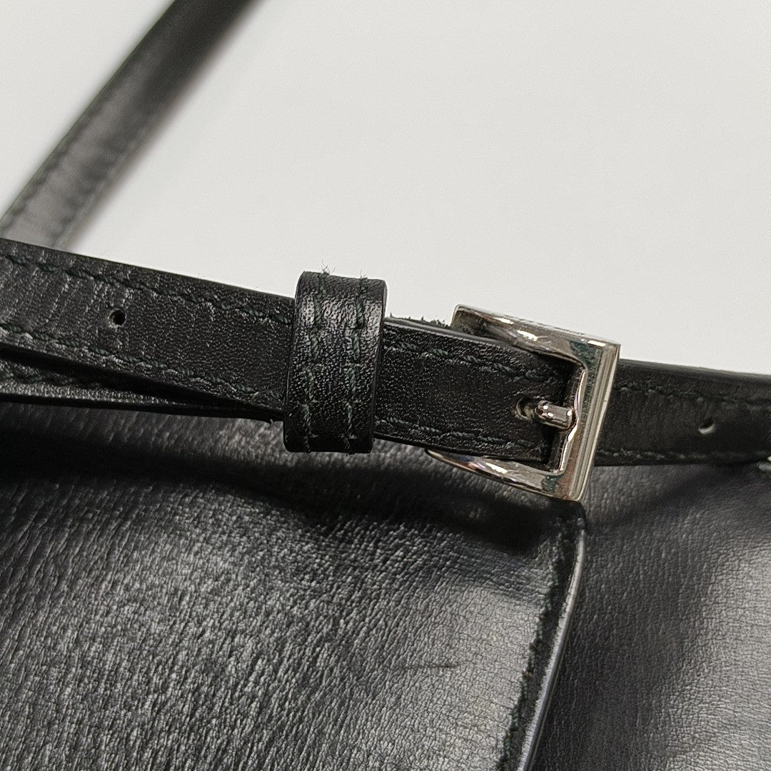 Calfskin Shoulder Bag Black
