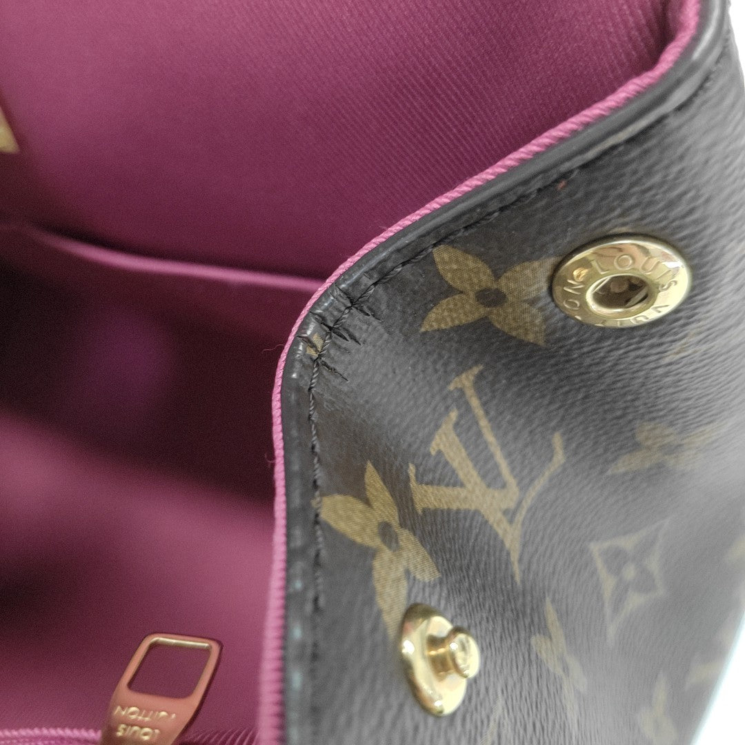 CLUNY PM Monogram Coated Canvas Brown