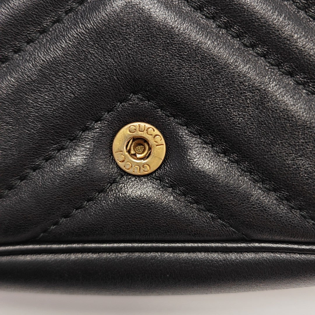 GG Marmont Mini Quilted Calfskin Black