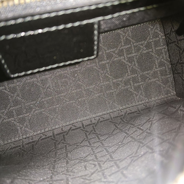 Lady Dior Medium Cannage Patent Leather Black