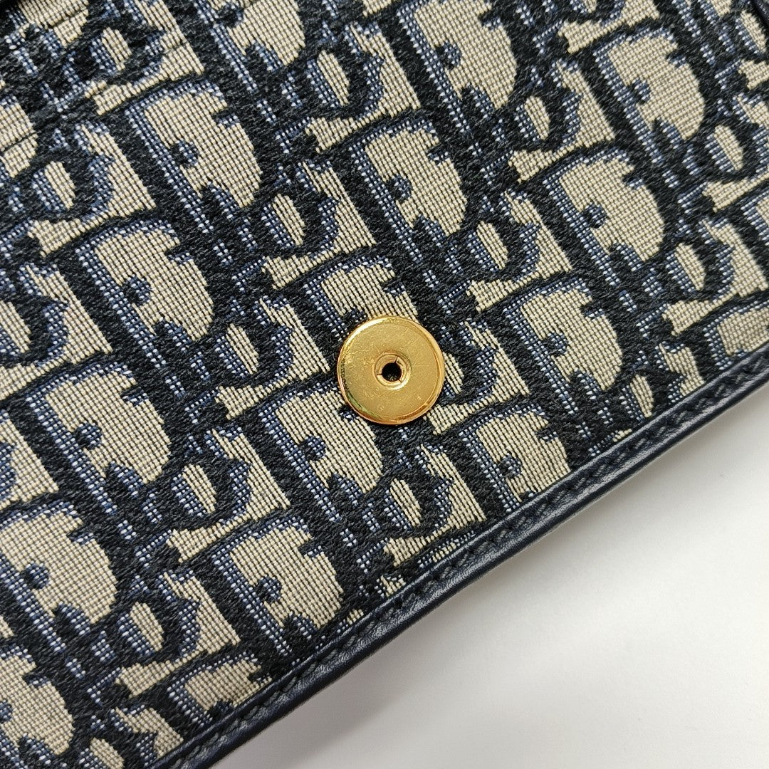 30 Montaigne Mini Oblique Canvas Blue