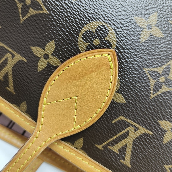 NEVERFULL MM Monogram Coated Canvas Brown