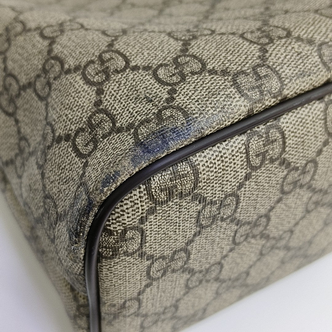 Monogram Coated Canvas Tote Bag Brown